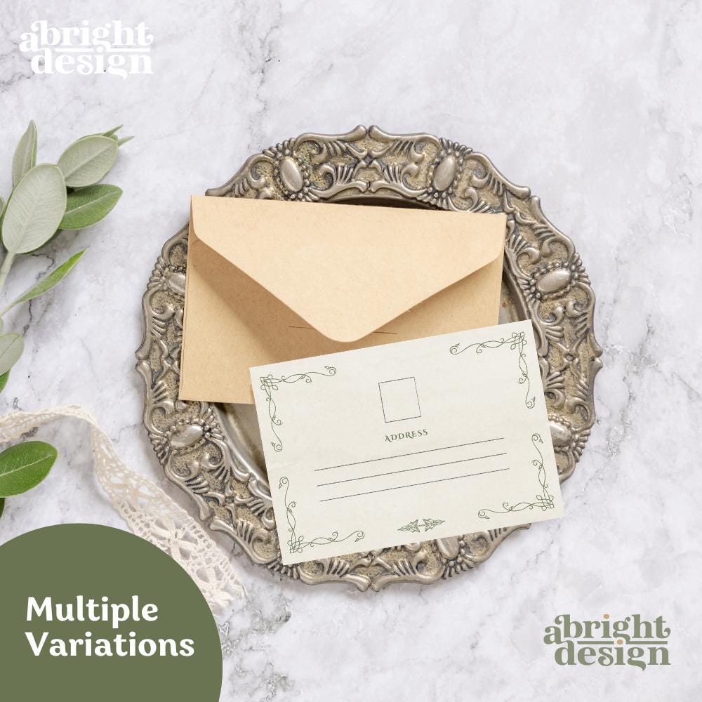 Elvish Wedding RSVP Card Template, Tolkien-inspired, rings of power, LOTR, Fantasy-Themed Wedding, Edit in Canva, Celtic Nature Wedding