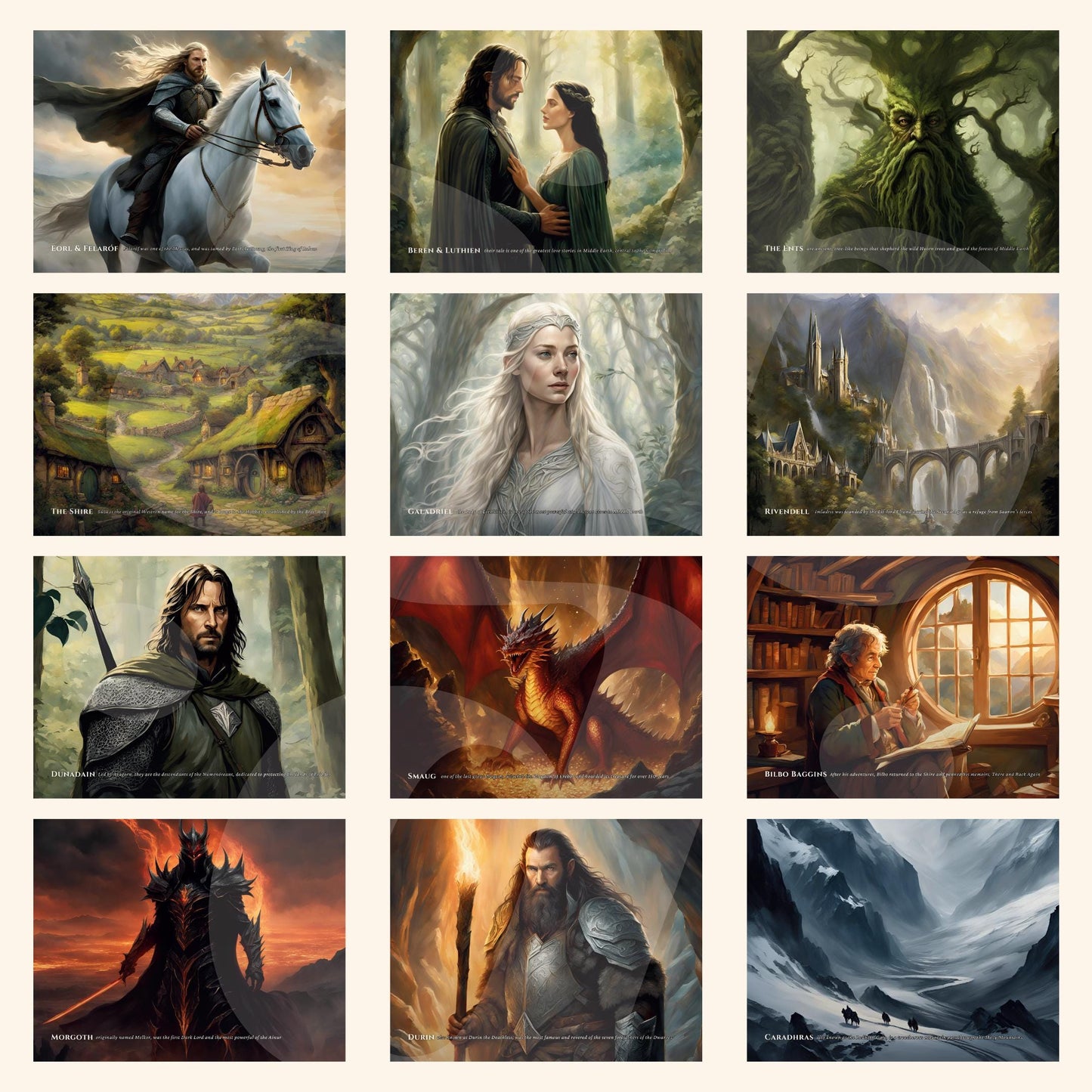 Middle Earth Lore Calendar 2025, Tolkien-inspired Calendar, Rings of Power, The Lord of the Rings, Fantasy-Themed Calendar, Edit in Canva