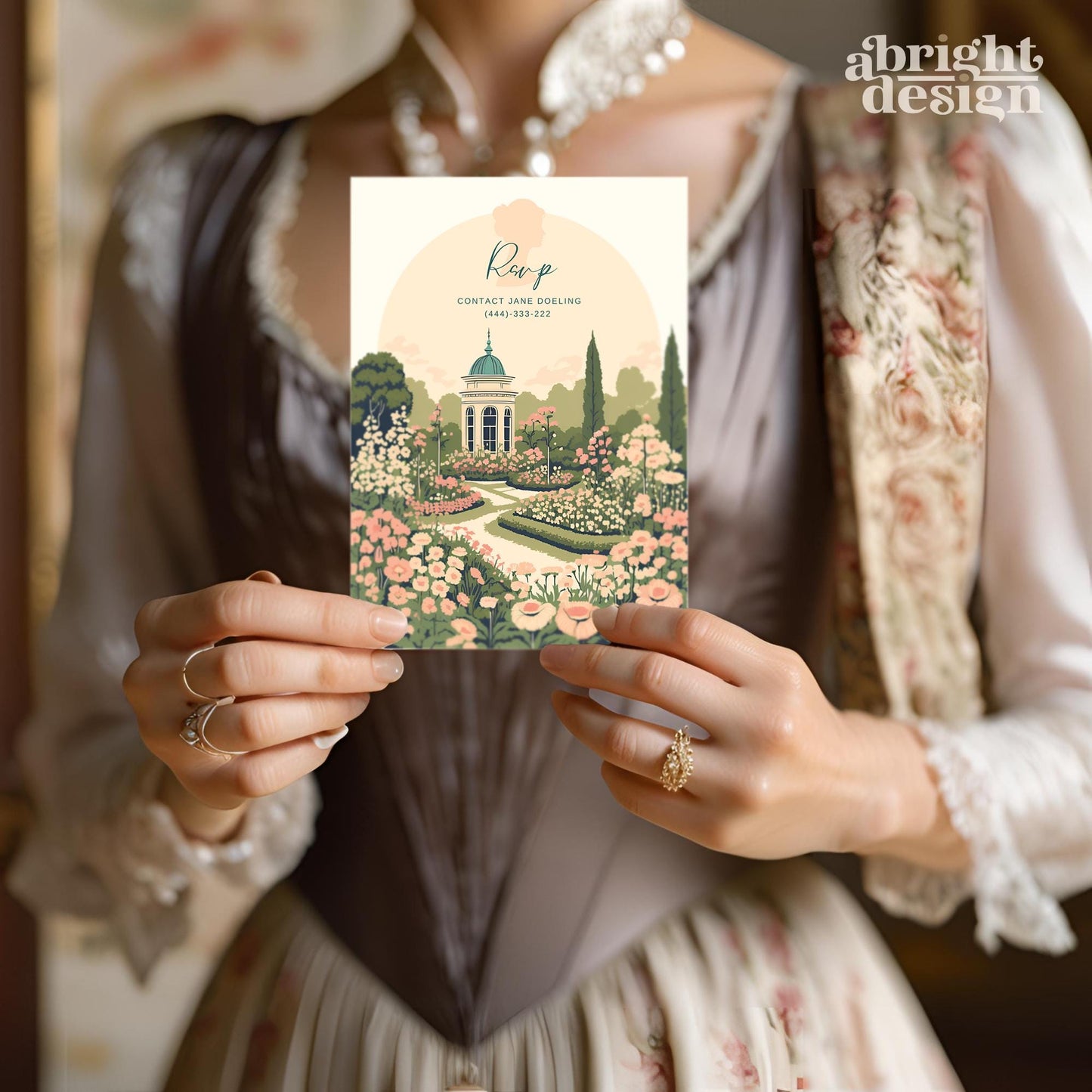 Austen-Themed Garden Party Invitation | Editable Canva Template | Regency Party Invite | 5x7" & 4x6" Printable | Instant Download | Bridal